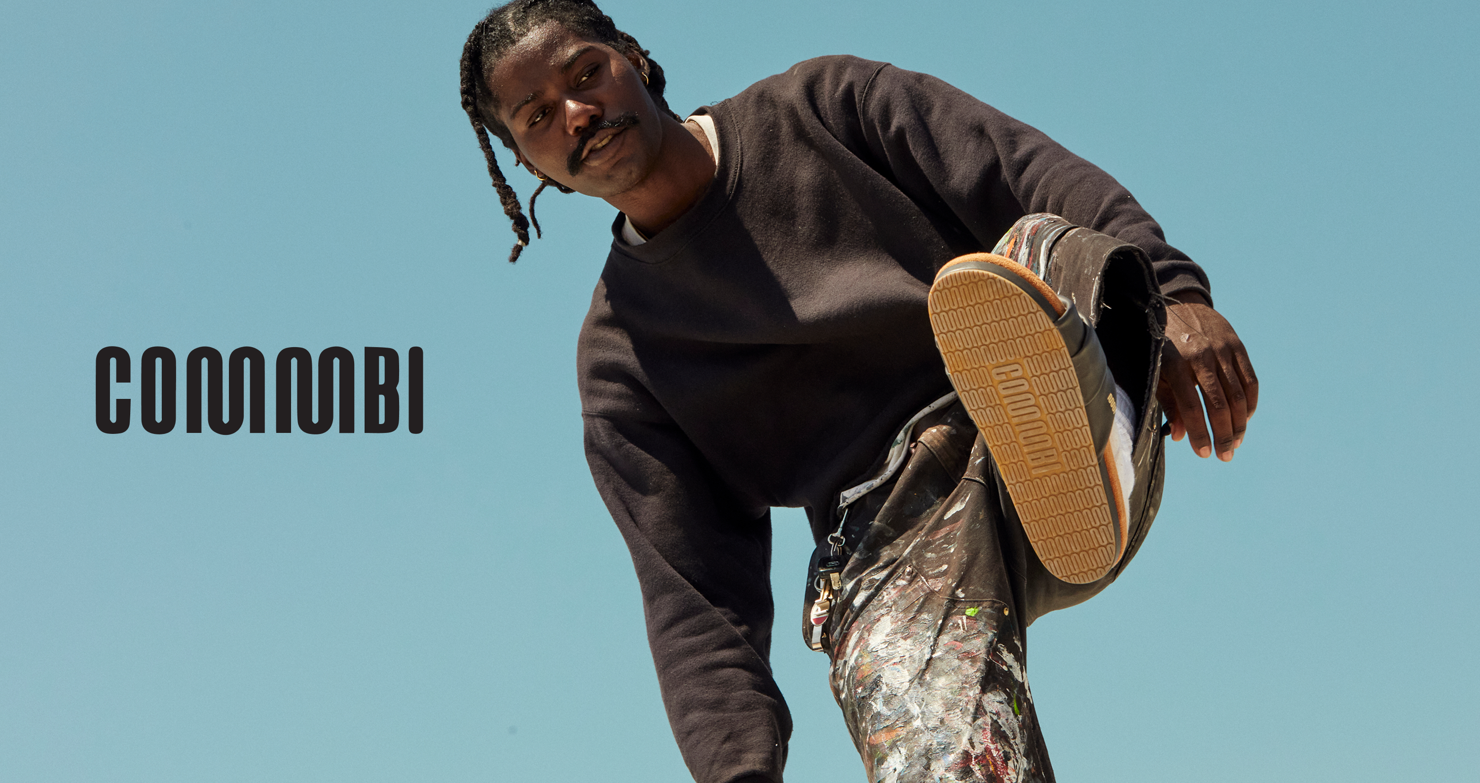 Logo on colored background